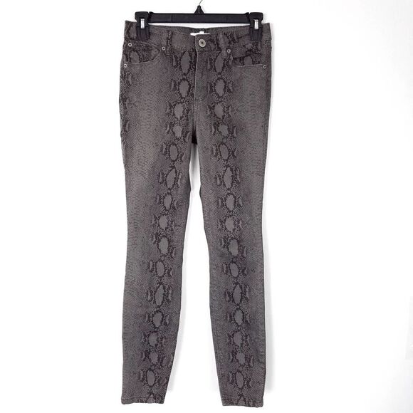 STS Blue Ellie High Rise Skinny Gray Snakeskin Print Jeans Size 25 - Picture 1 of 7